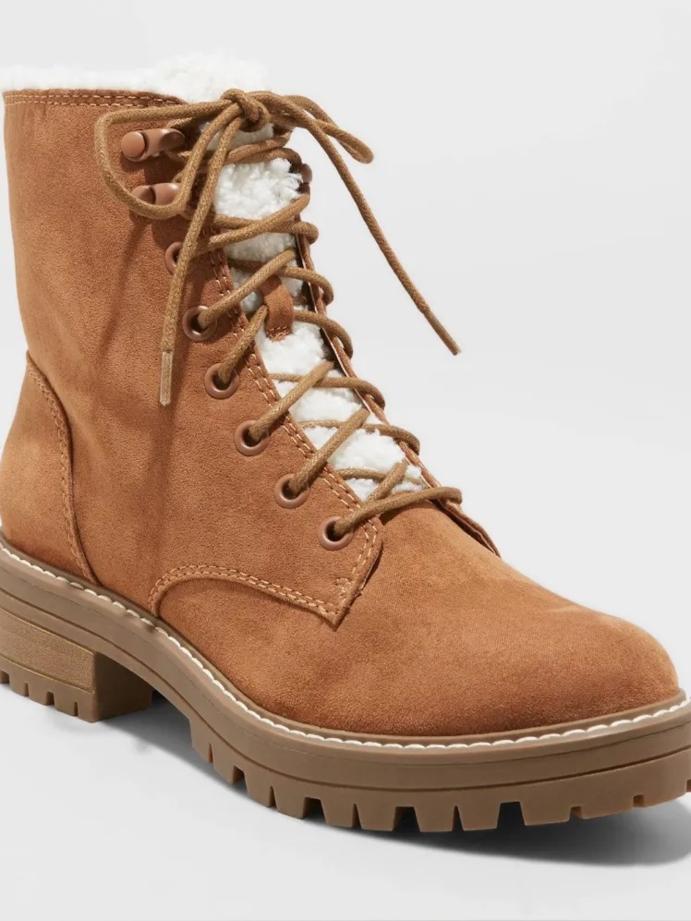 Universal Thread Women's Tessie Sherpa Lace-Up Hiking Boots